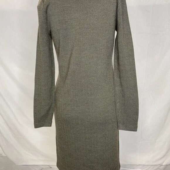 NEW RALPH LAUREN Womens Houndstooth Mini Sweater Dress Size S Green/Brown - Picture 4 of 12